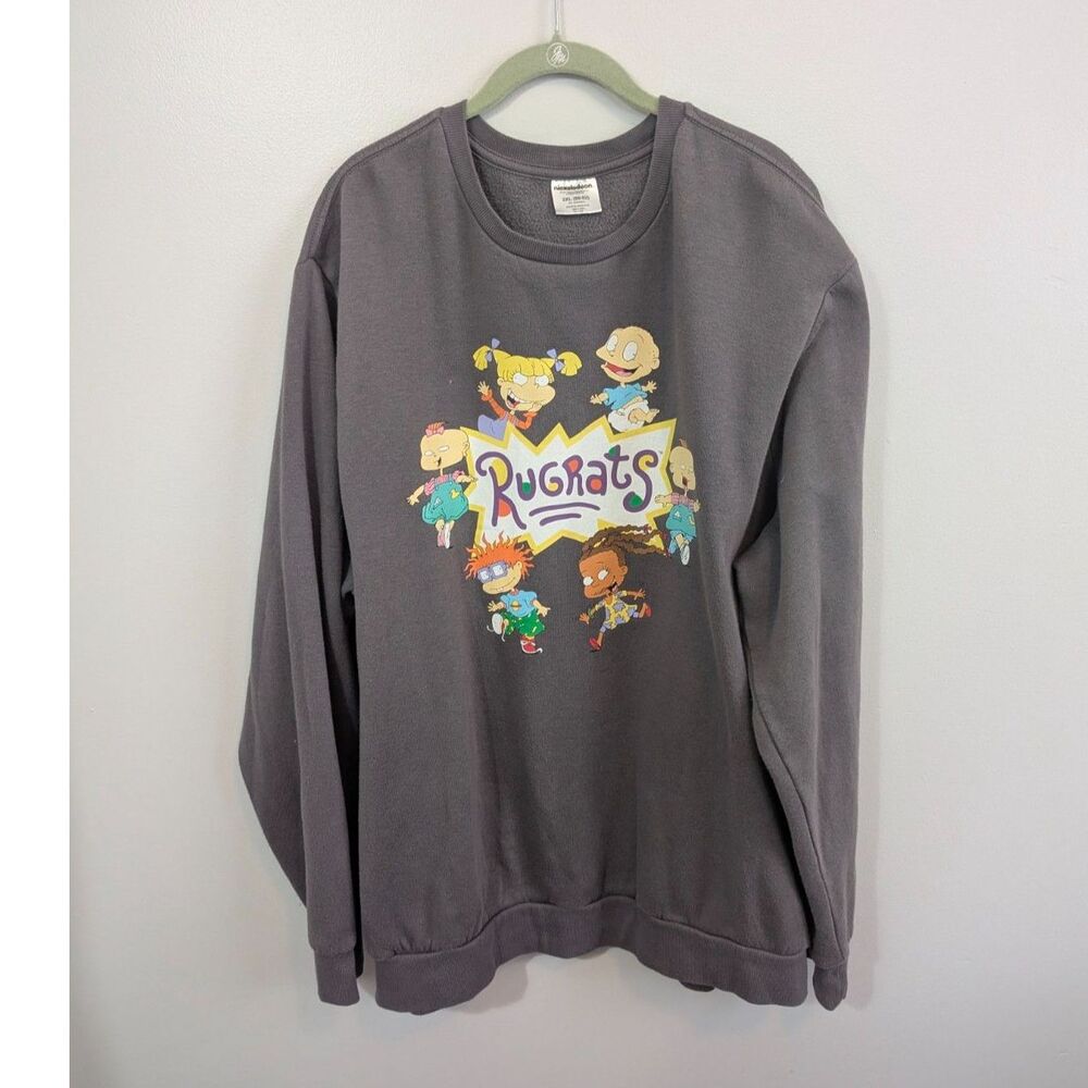 Nicklelodeon Rugrats Graphic Crewneck Sweatshirt Gray Men's/Unisex Size 2XL